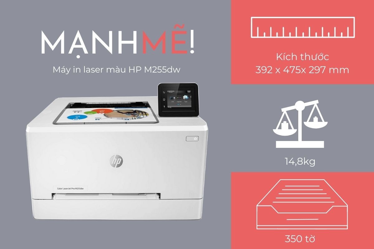 thiết kế máy in laser màu HP M255dw