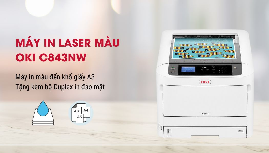 máy in laser màu OKI C843NW
