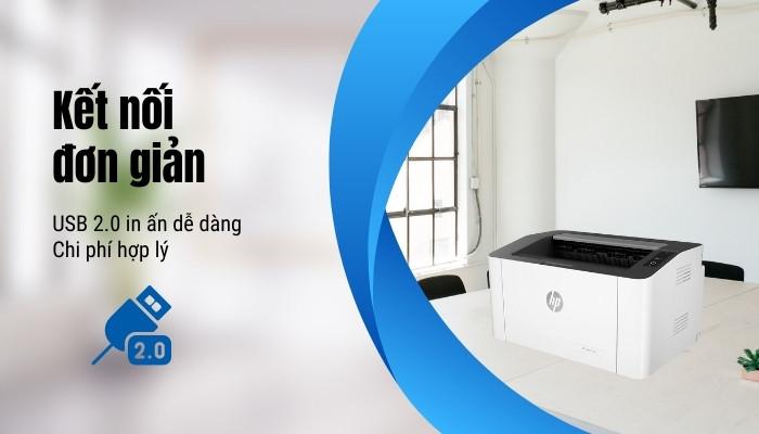 kết nối máy in HP 107a