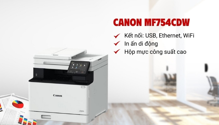 kết nối máy in đa năng Canon MF754Cdw