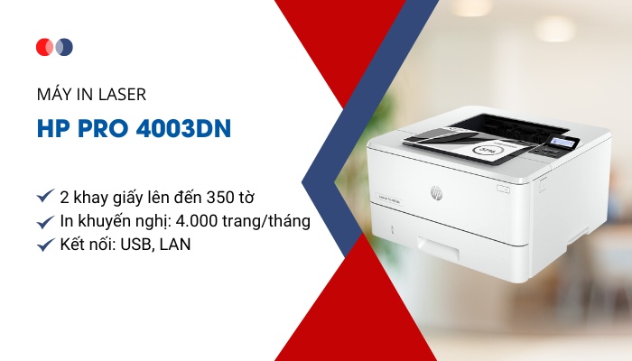 kết nối máy in laser HP Pro 4003Dn