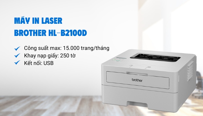 kết nối máy in laser Brother HL-B2100D