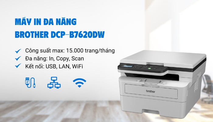 kết nối máy in đa năng Brother DCP-B7620dw