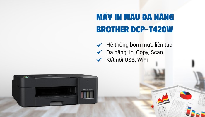 máy in màu đa năng brother dcp-t420w
